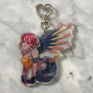 Overwatch Fearless Mercy 3" Epoxy Keychain, B Grade